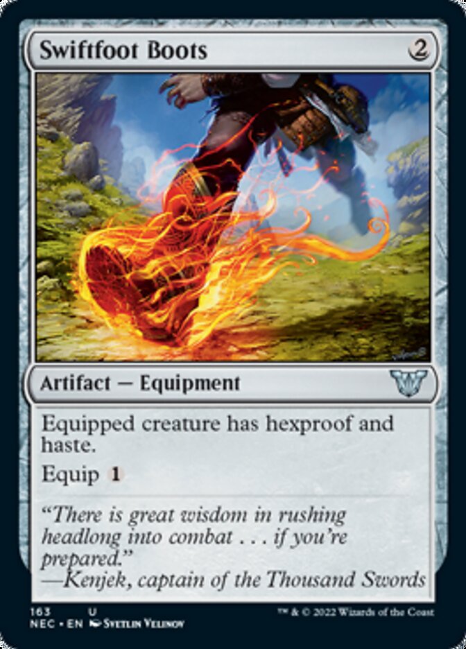 Swiftfoot Boots [Kamigawa: Neon Dynasty Commander] | Card Citadel