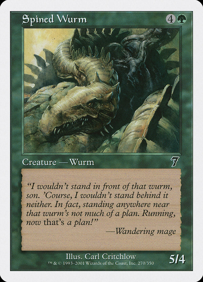 Spined Wurm [Seventh Edition] | Card Citadel