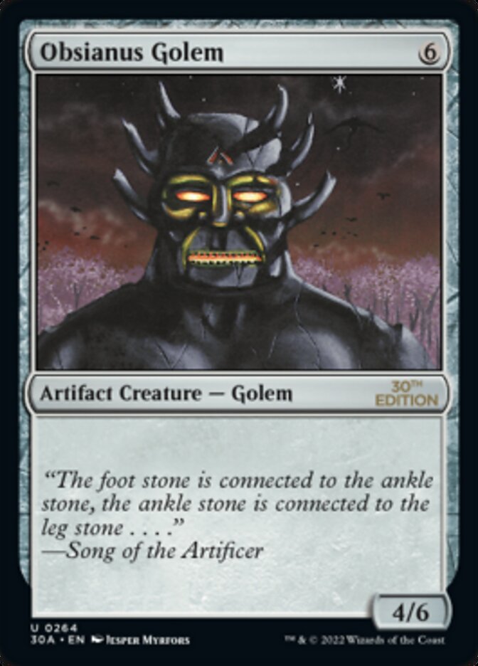 Obsianus Golem [30th Anniversary Edition] | Card Citadel