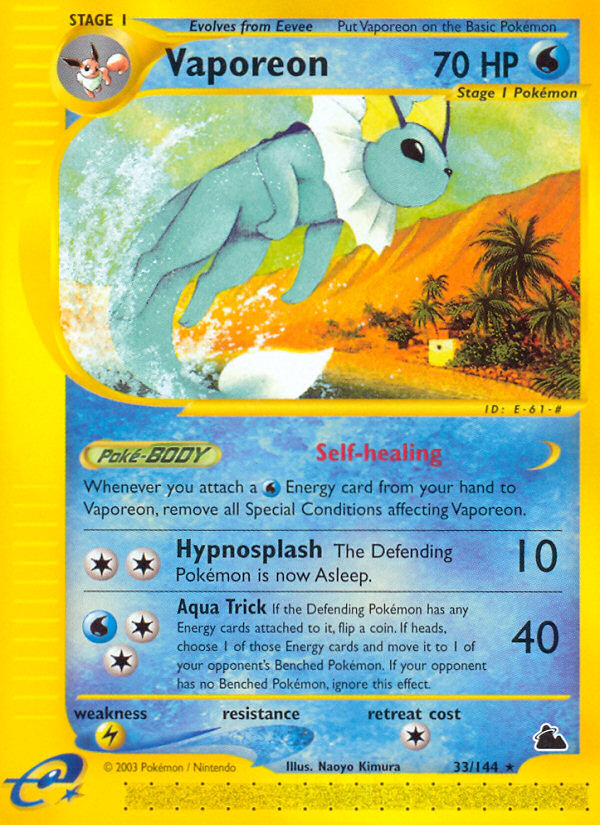 Vaporeon (33/144) [Skyridge] | Card Citadel