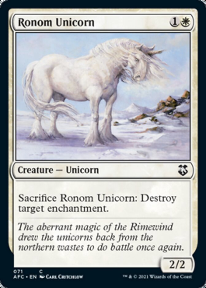 Ronom Unicorn [Dungeons & Dragons: Adventures in the Forgotten Realms Commander] | Card Citadel
