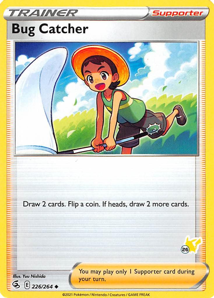 Bug Catcher (226/264) (Pikachu Stamp #26) [Battle Academy 2022] | Card Citadel