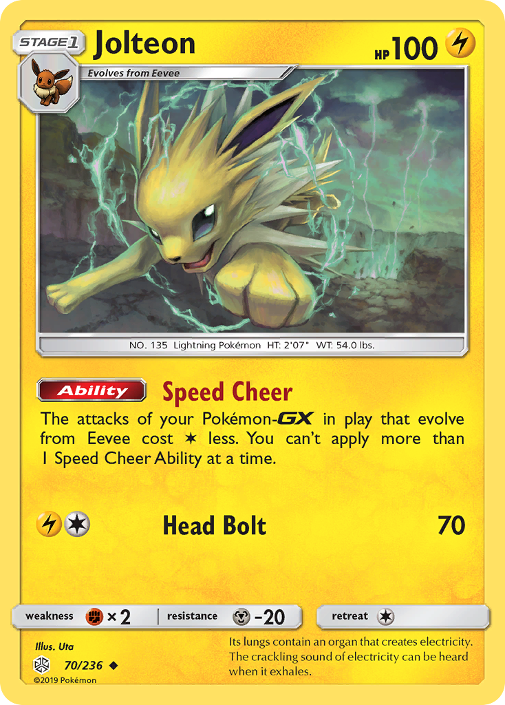 Jolteon (70/236) [Sun & Moon: Cosmic Eclipse] | Card Citadel