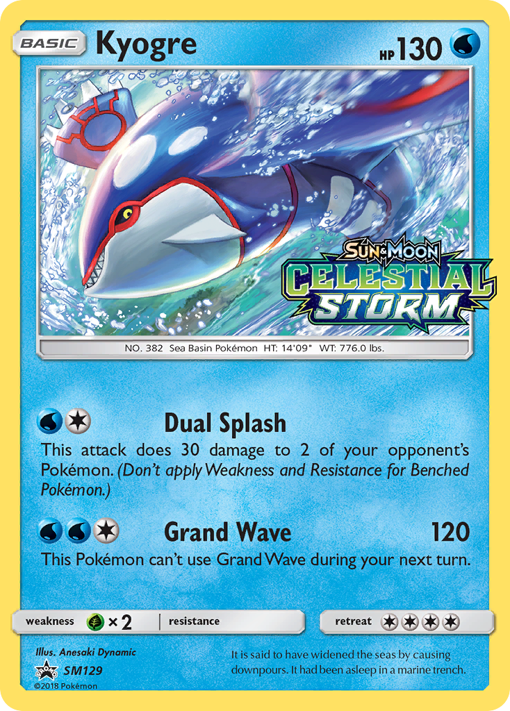 Kyogre (SM129) [Sun & Moon: Black Star Promos] | Card Citadel