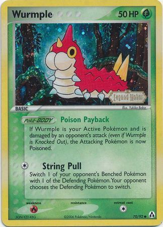 Wurmple (70/92) (Stamped) [EX: Legend Maker] | Card Citadel