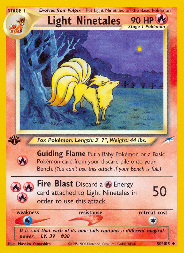 Light Ninetales (50/105) [Neo Destiny 1st Edition] | Card Citadel