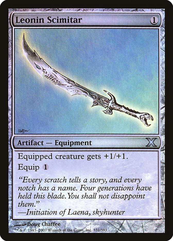 Leonin Scimitar (Premium Foil) [Tenth Edition] | Card Citadel