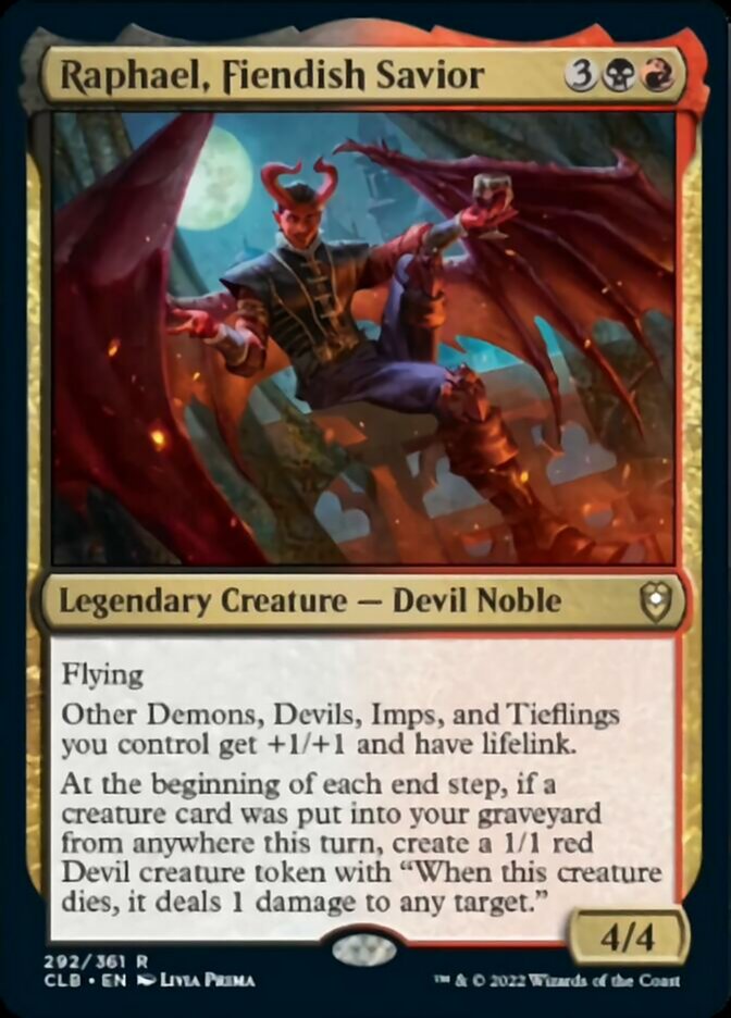 Raphael, Fiendish Savior [Commander Legends: Battle for Baldur's Gate] | Card Citadel