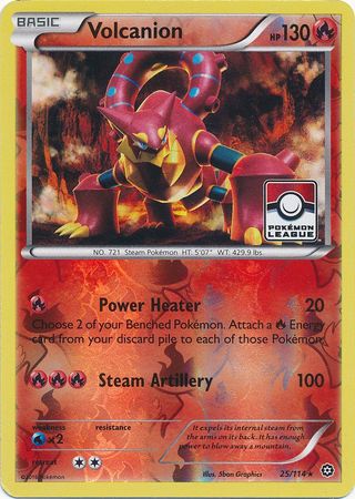 Volcanion (25/114) (League Promo) [XY: Steam Siege] | Card Citadel