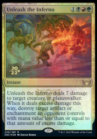 Unleash the Inferno [Streets of New Capenna Prerelease Promos] | Card Citadel