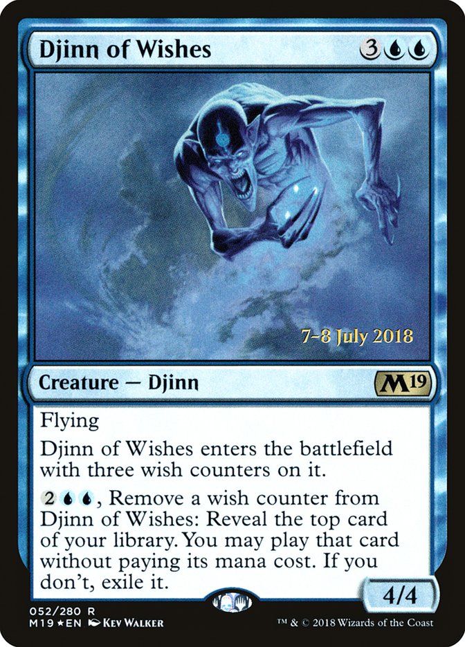 Djinn of Wishes  [Core Set 2019 Prerelease Promos] | Card Citadel