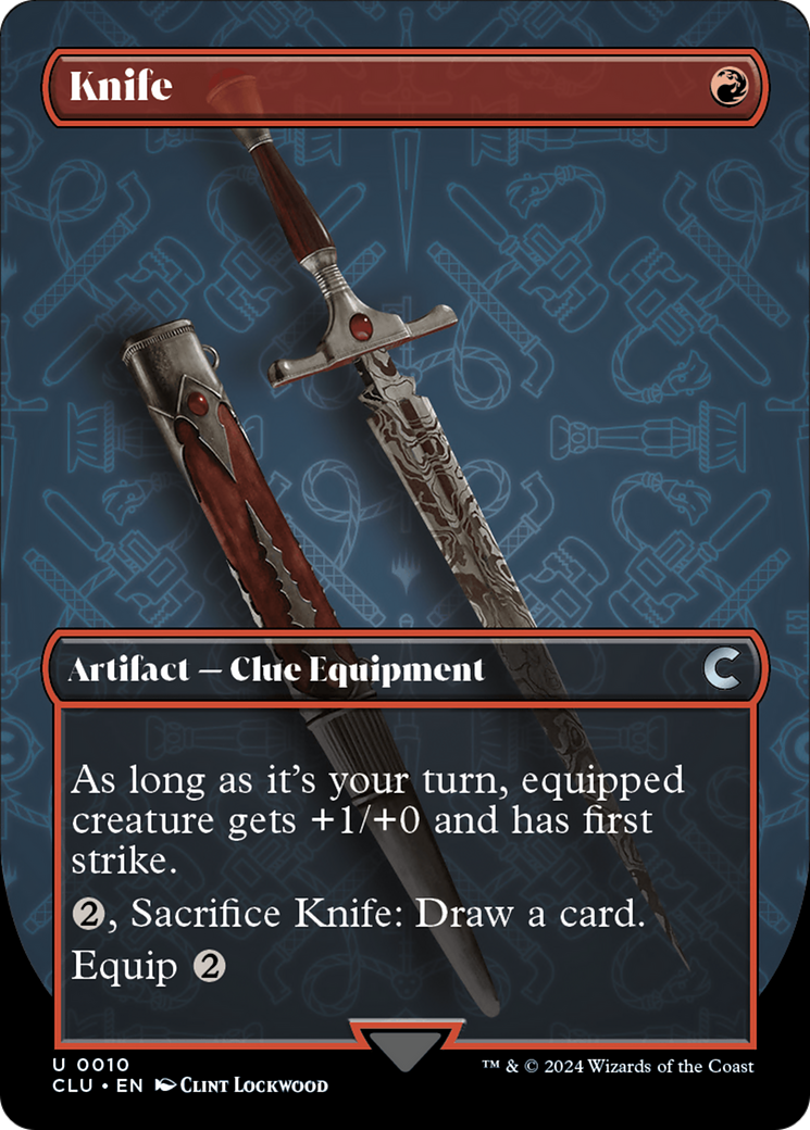 Knife (Borderless) [Ravnica: Clue Edition] | Card Citadel