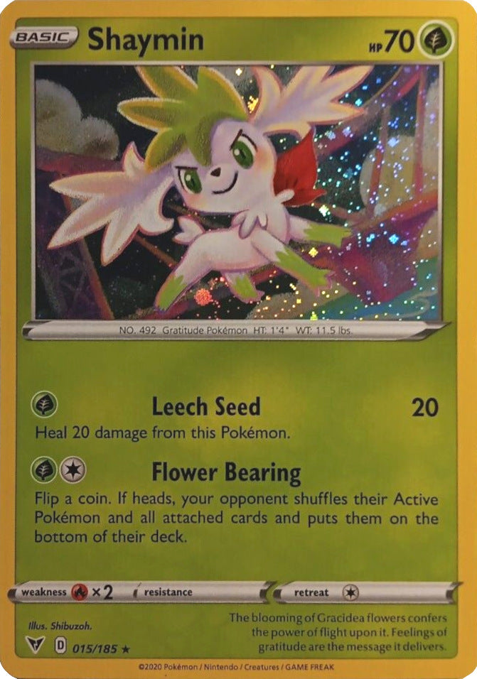 Shaymin (015/185) (Cosmos Holo) [Sword & Shield: Vivid Voltage] | Card Citadel