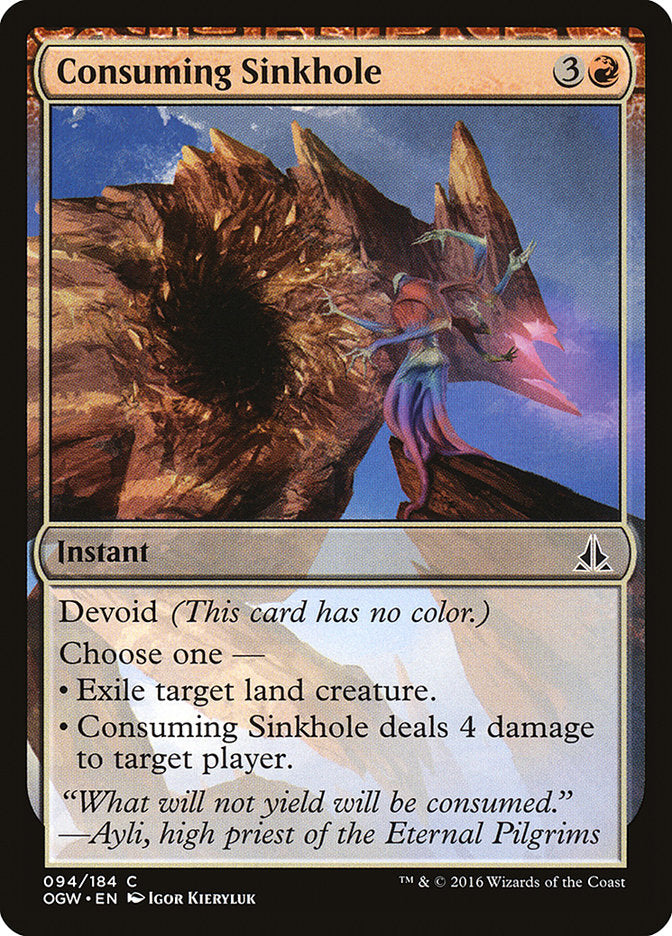 Consuming Sinkhole [Oath of the Gatewatch] | Card Citadel