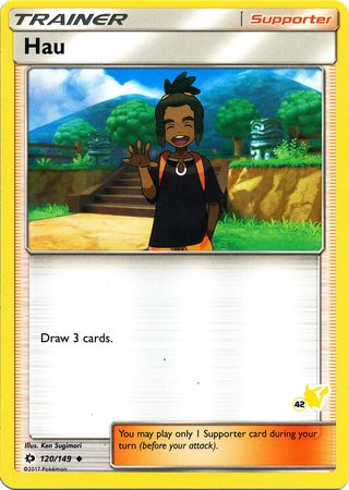 Hau (120/149) (Pikachu Stamp #42) [Battle Academy 2020] | Card Citadel