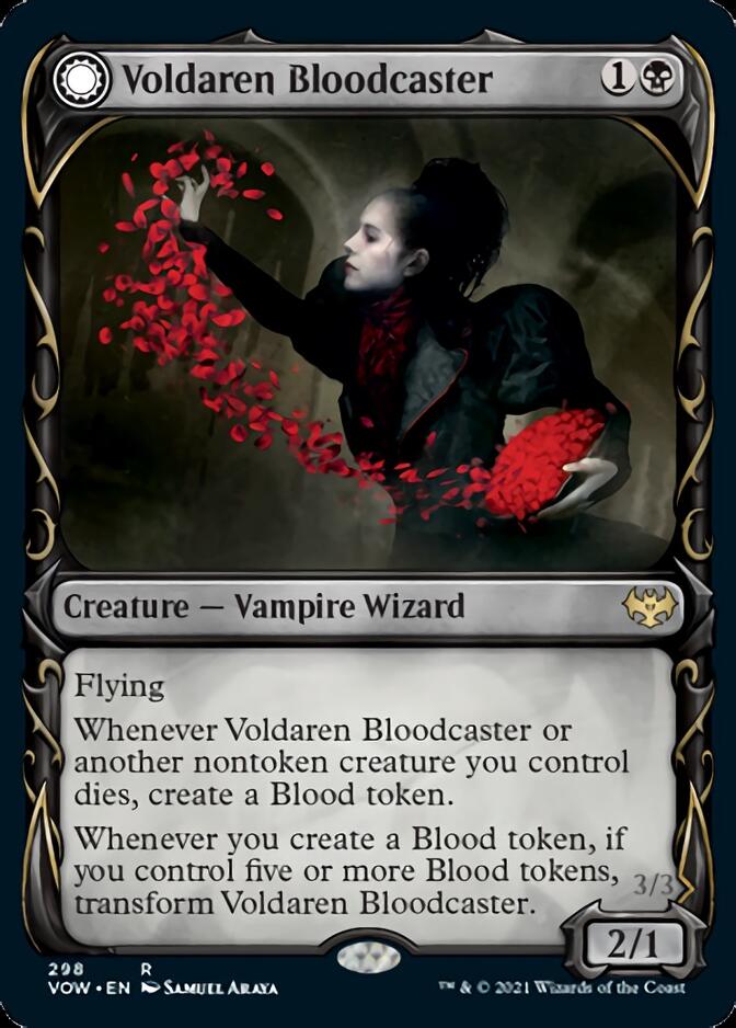 Voldaren Bloodcaster // Bloodbat Summoner (Showcase Fang Frame) [Innistrad: Crimson Vow] | Card Citadel