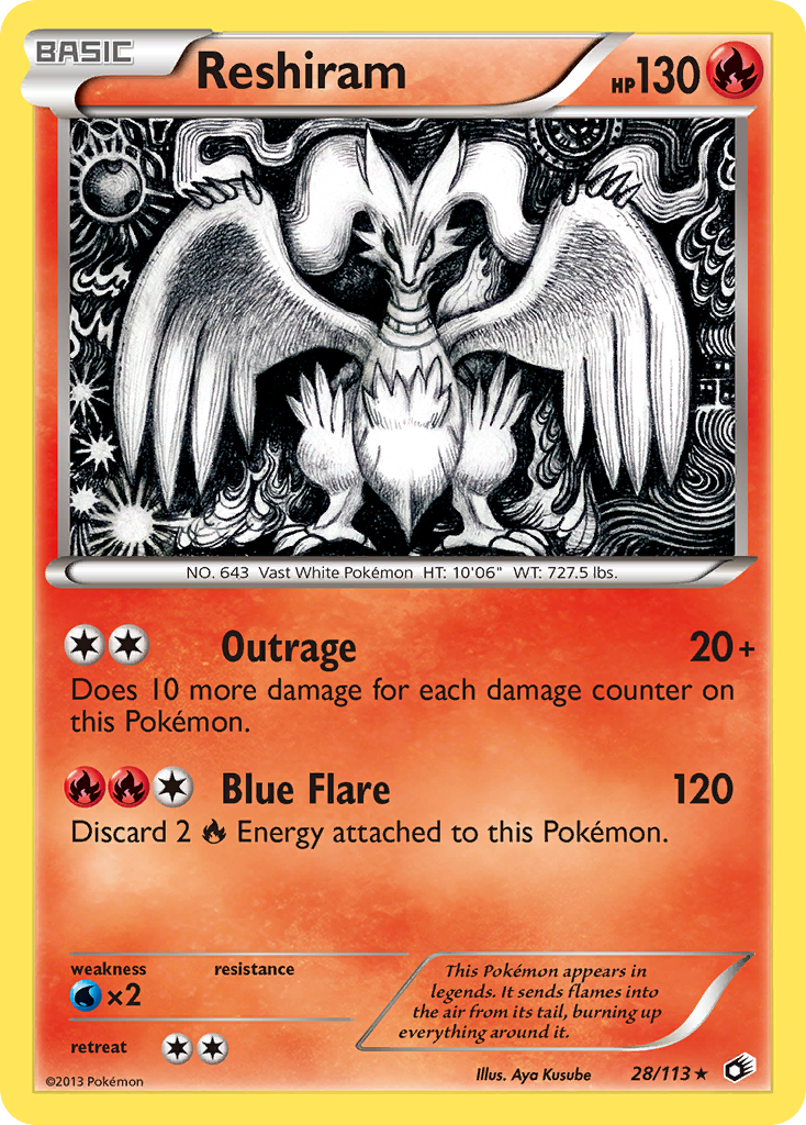 Reshiram (28/113) [Black & White: Legendary Treasures] | Card Citadel