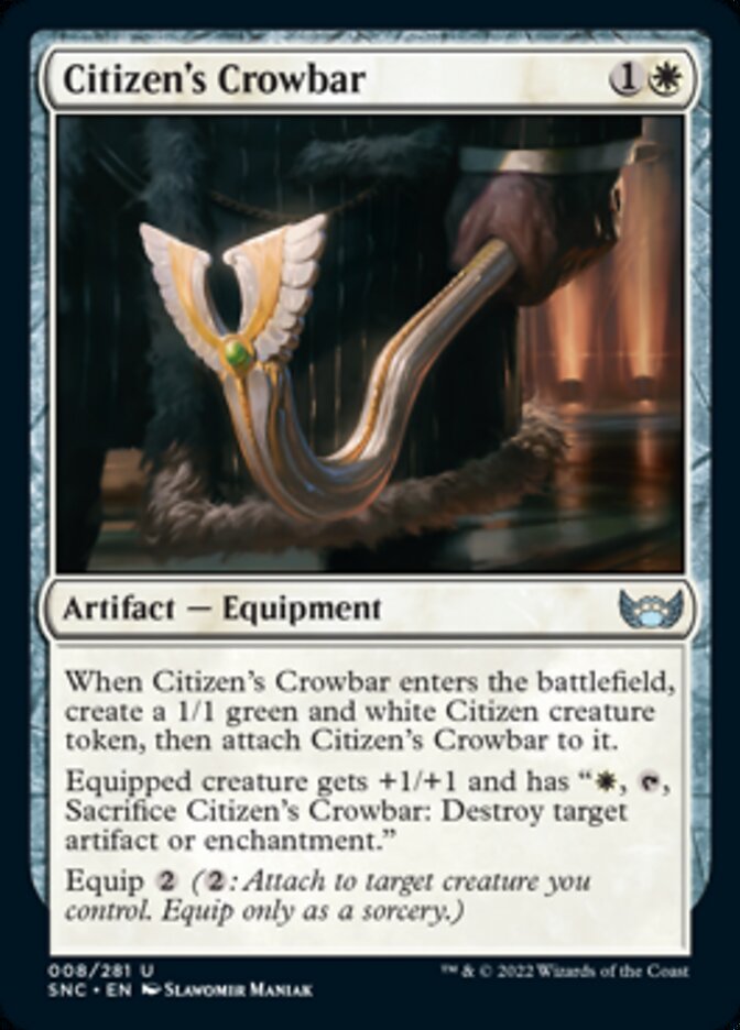 Citizen's Crowbar [Streets of New Capenna] | Card Citadel