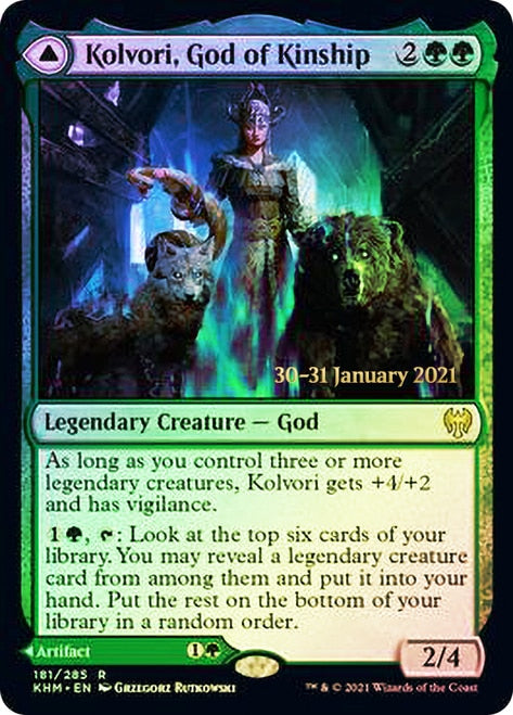 Kolvori, God of Kinship // The Ringhart Crest   [Kaldheim Prerelease Promos] | Card Citadel