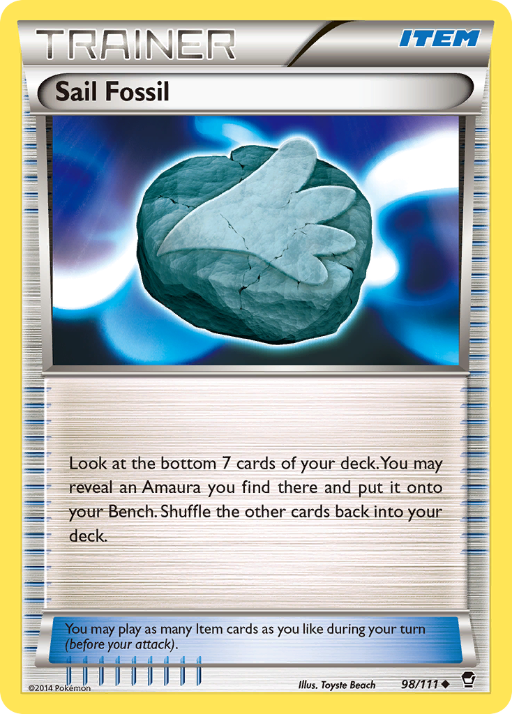 Sail Fossil (98/111) [XY: Furious Fists] | Card Citadel